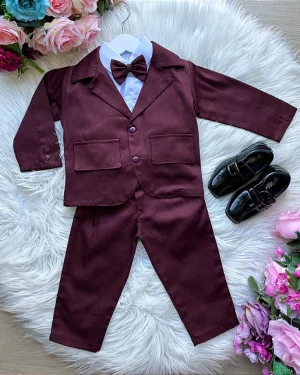 Conjunto Miss Cherry Social Gabriel Terno - Blaizer Marsala