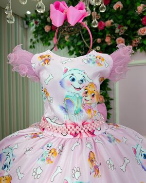 Vestido Infantil Temáticos Luxo Esquadrão Canino
