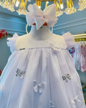 Vestido Infantil Branco Jardim Encantado Luxo