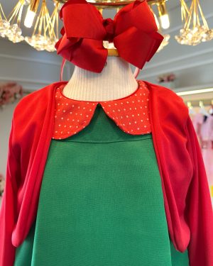 Fantasia Infantil Chiquinha Verde e Vermelho Festas