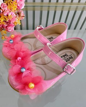 Sapatinho Infantil Rosa Chiclete Verniz Jardim Encantado Luxo