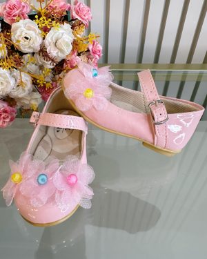 Sapatinho Infantil Rosa Verniz Jardim Encantado Luxo