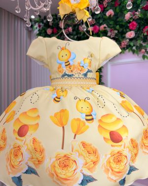 Vestido Temáticos Kids Abelha - Abelhinha
