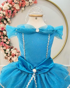Fantasia Infantil Princesas Frozen Anna Elsa C/ Luvas Festas