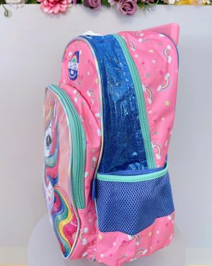 Mochila Infantil C/ Rodinhas Unicórnio Colorida Up4you Luxo
