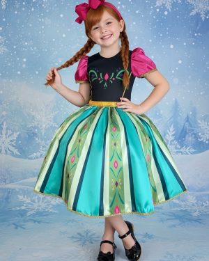 Vestido Fantasia Infantil Princesas Frozen Elsa Anna Festas