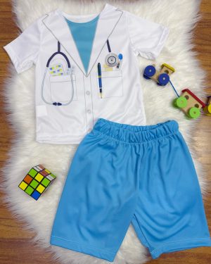 Conjunto Fantasia Infantil do Médico Doutor Festas