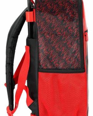 Mochila Infantil Com Rodinhas Hotwheels Race Preta e Vermelha