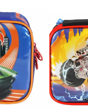 Estojo Escolar Box Hot Wheels Trucks Race Cores