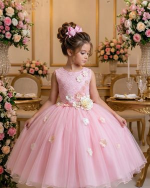 Vestido Juvenil Vila Lele Regata Flores Rosa Bebe
