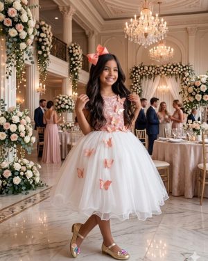 Vestido Juvenil - Midi Vila Lele Sabrina Pessego e Off