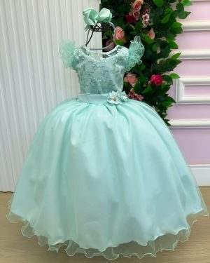 Vestido Mini Miss Longo Suzy Verde Menta