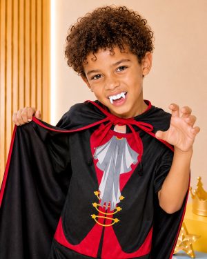 Fantasia Infantil Vampiro Capa e Dentadura