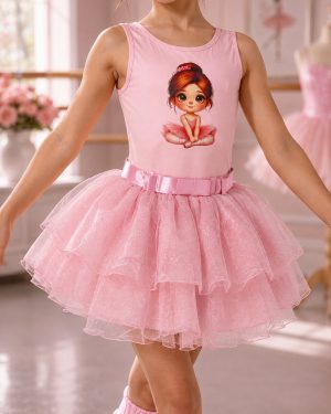 Conjunto Blogueirinha Bailarina Rosa Modelo 2