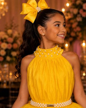 Vestido Banana Club Longo Âmbar Amarelo