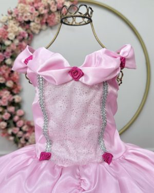 Fantasia Infantil Rosa Princesas Bela Adormecida e Aurora
