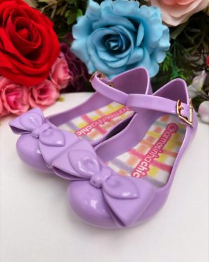 Sapatilha Infantil Boneca C/ Laço Duplo Lilás