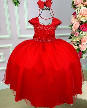 Vestido Giovanella/Giovanela Longo Valentina Vermelho