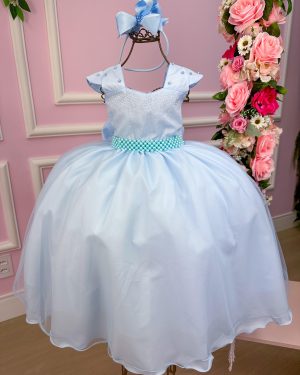 Vestido Giovanella/Giovanela Longo Valentina Azul Bebe