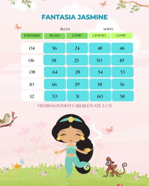 Fantasia Princesa Belli Princesa Jasmine Lilas