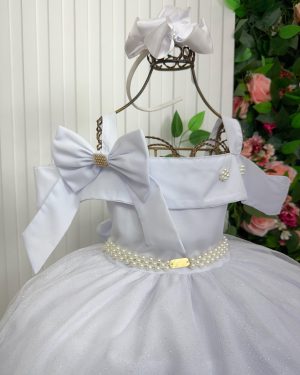 Vestido Banana Club Longo Doce Elegancia Branco