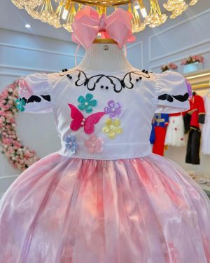 Vestido Infantil Jardim Encantado Festas C/ Apliques