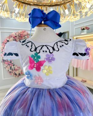 Vestido Infantil Jardim Encantado C/ Apliques Festas