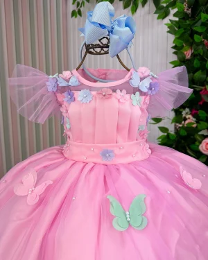 Vestido Marie Jardim Encantado Isis Luxinho + Saiote