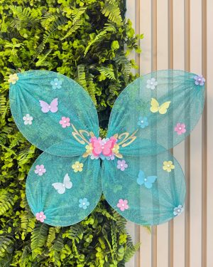 Asa Borboleta Verde Jardim Encantado Fada Super Luxo