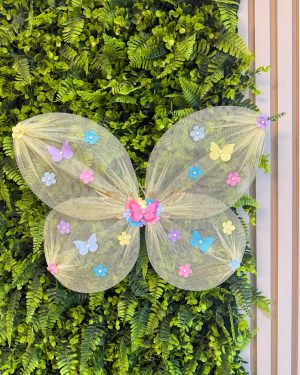 Asa Borboleta Amarelo Bebê Jardim Encantado Fada Super Luxo