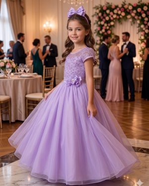 Vestido Mini Miss Longo Carol Lilas