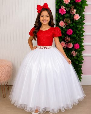 Vestido Enjoy Longo Mari Peito Vermelho