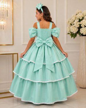 Vestido Banana Club Longo Safira Verde Menta