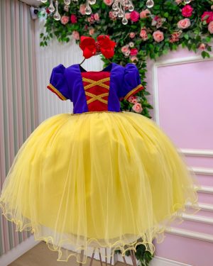 Vestido Menina Bonita Tematico Princesa Maça