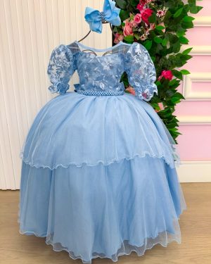 Vestido Bella Child Longo Eva Azul Bebe