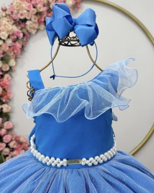 Vestido Infantil Longo Azul Capri Formaturas Daminhas